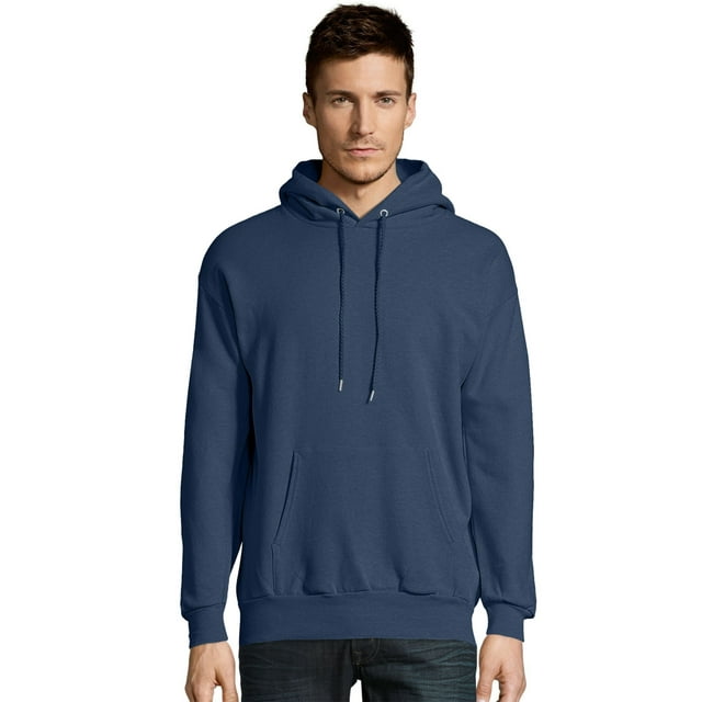 Hanes Mens ComfortBlend EcoSmart Pullover Hoodie Sweatshirt, 5XL, Heather Navy