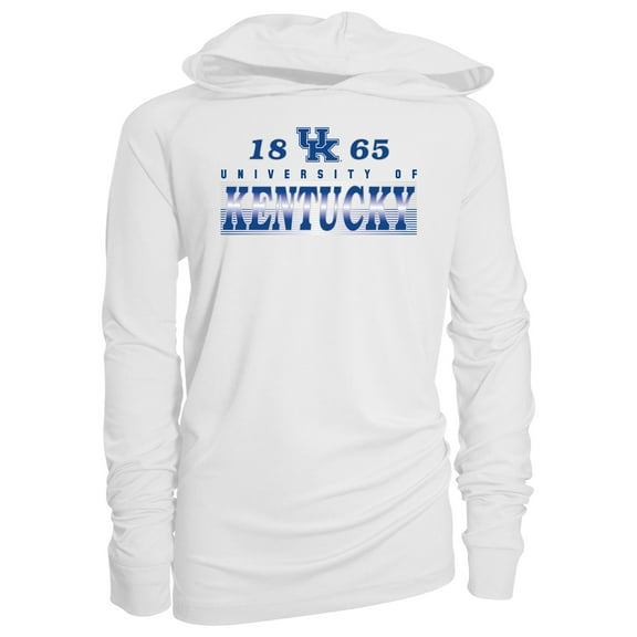 Youth Garb White Kentucky Wildcats Marley Long Sleeve Raglan Hoodie Sunshirt
