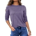 thumbnail image 2 of SHINE UP Blouses for Women Pleat Long Sleeve Shirts for Women Crewneck Casual Tunic Tops, 2 of 7