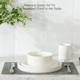 thumbnail image 4 of Porcelain Dinnerware Sets for 4, 12 Pieces Ceramic Plates and Bowls Set, Classic Modern Simple Kitchen Dinner Dining Ware Set, Dishwasher and Microwave  Dishes Sets(Pure White), 4 of 5