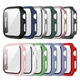 thumbnail image 2 of Vidrio templado + cubierta para Apple Watch 8 44mm 40mm 42mm 38mm PC protector de pantalla de parachoques caso iWatch series 7 6 5 4 3 se 41mm 45mm Dengxun unisex, 2 of 2