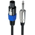 thumbnail image 3 of Durable 50cm/19.69in Speakon to 1/4inch (6.35mm) TS Wire Cable for Bass Amps Power Amplifer, Reliable Speaker Cable, 3 of 7