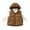 Coffee, variant on Mgmyaa Kids Hooded Sleeveless Winter Vest Boys Girls Fleece Lined Warm Puffer Gilet Outerwear For Ages 4-15 Years