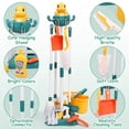 thumbnail image 7 of JoyStone 12 Pcs Dinosaur Kids Cleaning Set, Pretend Play Kit Toddler Role Play Toys Kids Broom and Mop Set for Girls Boys Age 3+, Christmas Birthday Gift for Girls Boys, Green, 7 of 7