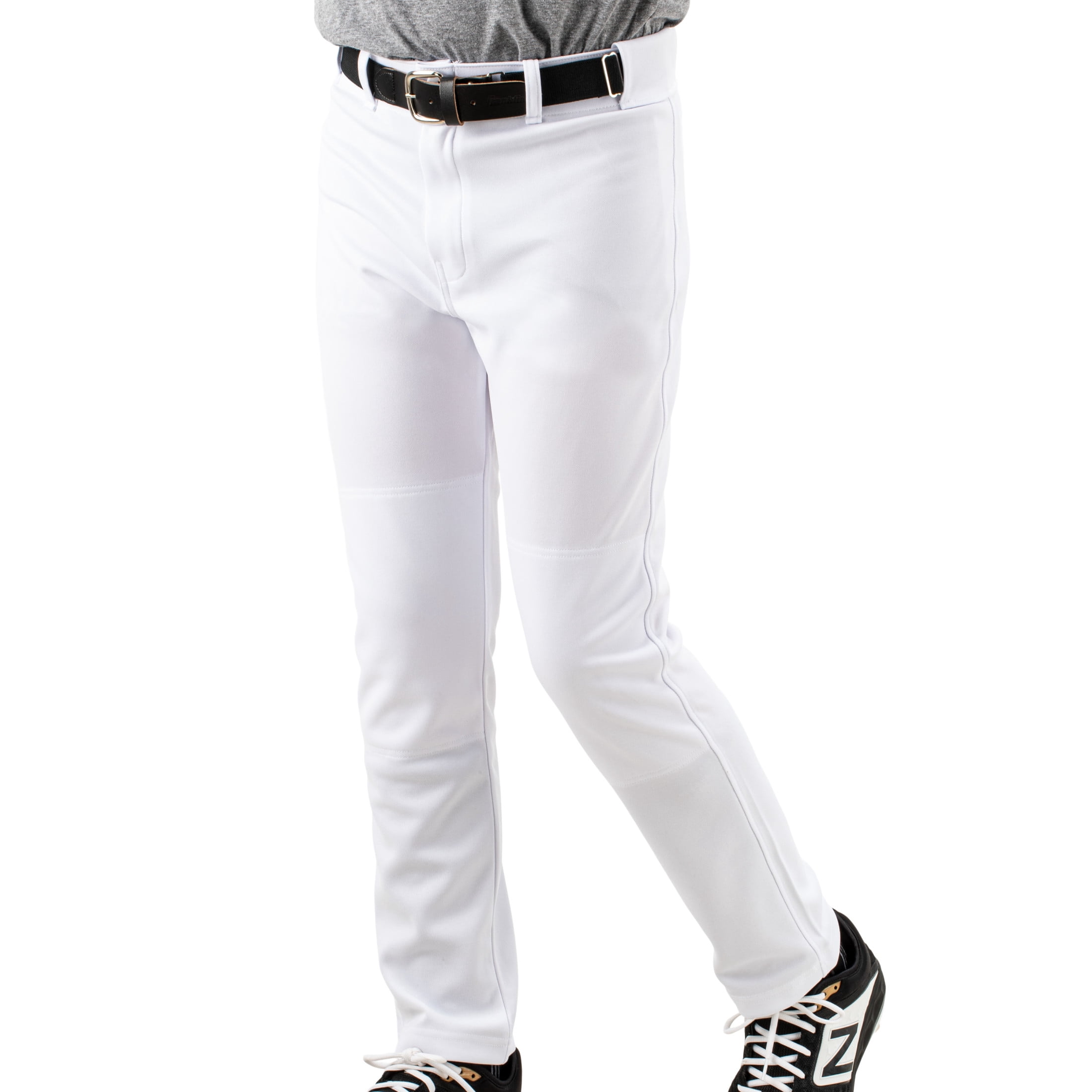 Franklin Sports Youth Relaxed Style Baseball + Softball Pants, White, Youth Medium