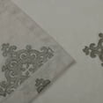 thumbnail image 4 of Embroidered Damask Sheer Grommet Curtain Panel Set by Blue Nile Mills, 52" x 96", Charcoal, 4 of 4