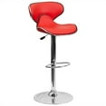 thumbnail image 1 of Bowery Hill Tabouret de Bar Réglable 24 Pouces à 33 Pouces Dossier Moyen en Rouge, 1 of 12