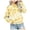 Yellow, variant on WUANDIXFA Girls Casual Crewneck Sweatshirts 2-14 Years Long Sleeve Color Block Loose Fit Fall Cute Pullover Tops,Purple,7-8 Years