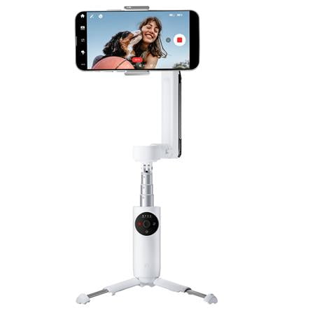 Insta360 - Flow Standard 3-axis Gimbal Stabilizer for Smartphones with built-in Tripod - White