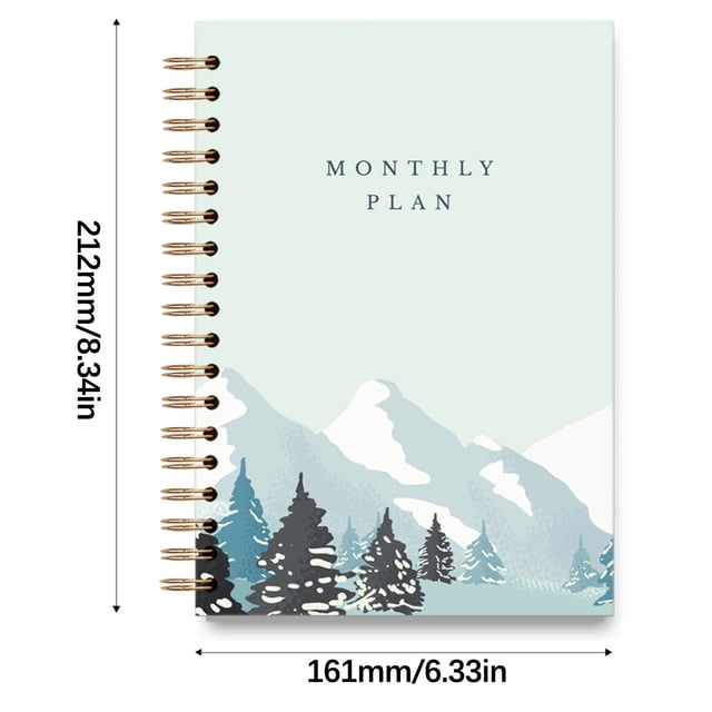 CEHVOM Plan Book In English, Cross-border Coil Schedule Book With Separate Pages, Creative Monthly Plan Notebook Clearance