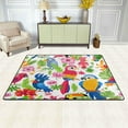 thumbnail image 2 of SKYSONIC 36x24in Summer Tropical Birds Area Rug, Jungle Palm Leaves Non-Slip Floor Carpet for Indoor Living Dining Room Bedroom, 2 of 7