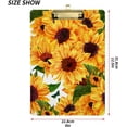 thumbnail image 3 of FMSHPON Sunflowers Green Butterflies Clipboard Hardboard Wood Nursing Clip Board and Pull for Standard A4 Letter 13x9 inches, 3 of 8