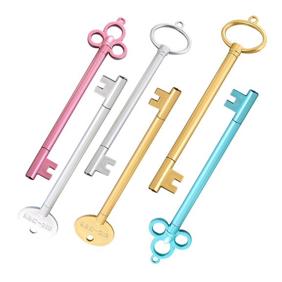 Gel Pens Fountain Pen 0.5mm Fine Point Key Styling Pen Retro Key Shape Pen Vintage Key Pens Gel Ink Cute Learning Supplies for Office Stationery Drawing Writing 5ml