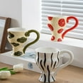 thumbnail image 2 of Tall coffee cup, ceramic coffee cup, coffee cup for home, 300ML porcelain cup with handle, tea cup, for office cup breakfast, afternoon tea, multifunctional cup, 2 of 5