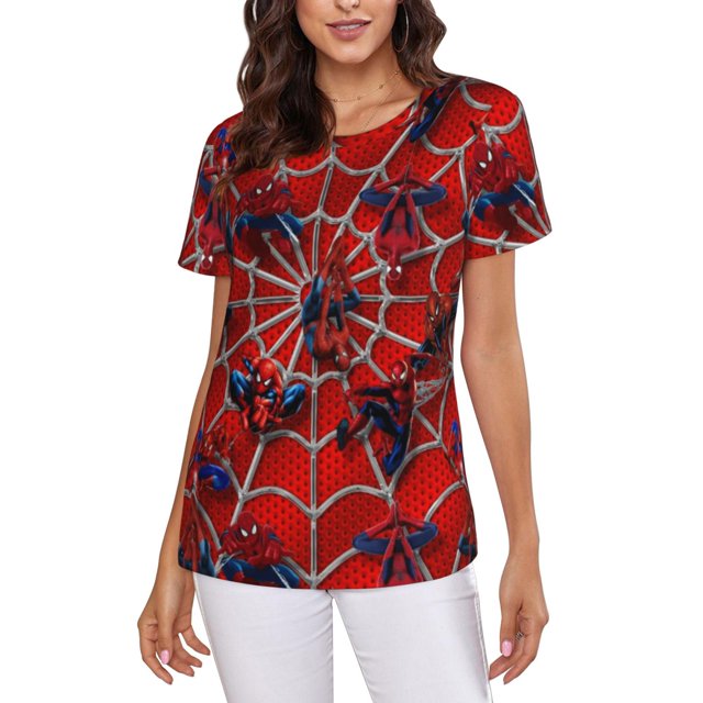 Spider-Man Women's Crew Neck Short Sleeve T-Shirt