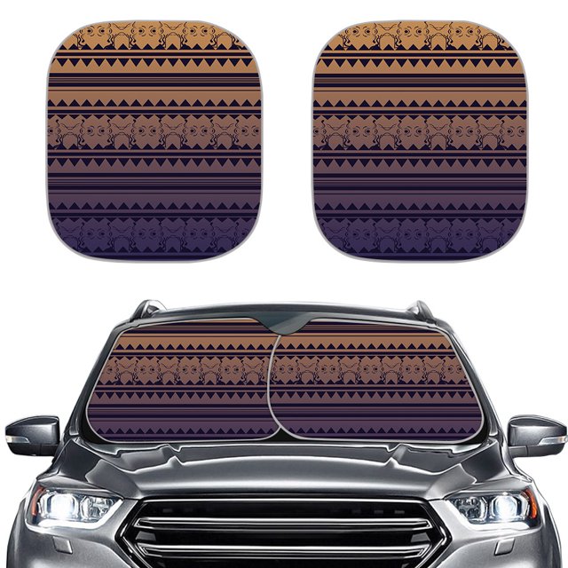HENGFAYNew logo Pare-Soleil Polynésien Deux Pièces Fournitures Automobiles