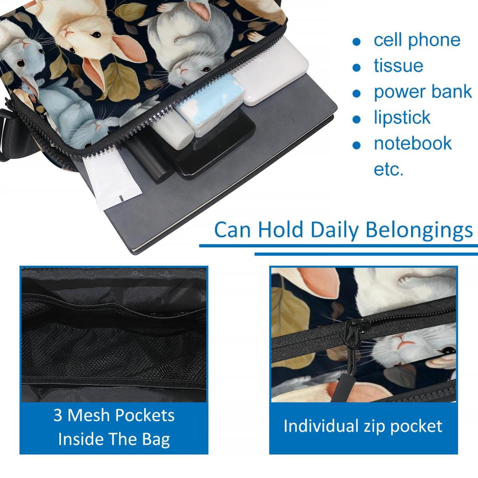 Chinchilla Versatile Waist Bag, Crossbody Bag, Running Belt - Lightweight, Adjustable, with Extension Strap, Unisex