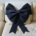 thumbnail image 4 of Farfi Christmas Big Bow Decoration Wedding Large Bow Ornament for Holiday Tree Wreath Porch Window Door Decor (Black, 30cm), 4 of 4