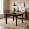 thumbnail image 2 of Fnova 39.4" Square Farmhouse Dining Table, Wood Coffee Table for 4 People, Modern Kitchen Table for Dining Room, Black (Chairs Not Included), 2 of 12