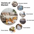 thumbnail image 6 of Fleece Blanket Retro Thanksgiving Pumpkin Blankets, Soft Cozy Warm Flannel Throw Blanket, Eucalyptus Leaves Flowers Blanket for Bed Couch Sofa,30x40In, 6 of 7