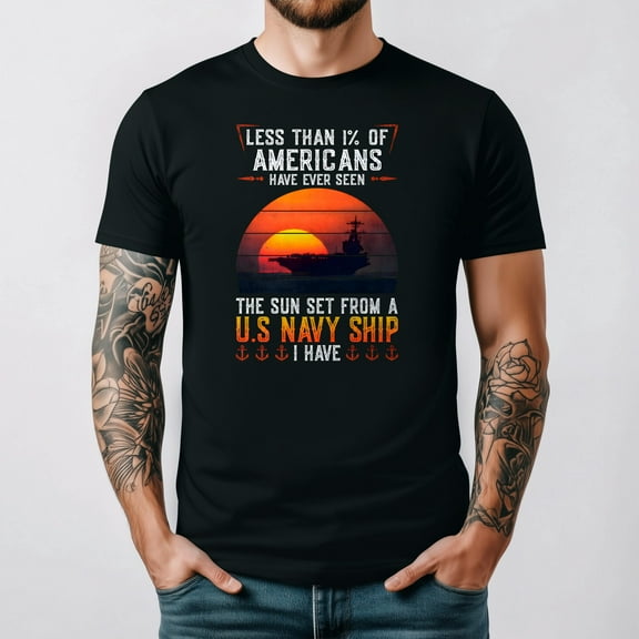 Have You Ever Seen The Sunset From A Navy Ship Veteran Unisex T-Shirt up to 5XL