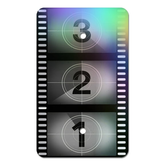 Off The Wall Plates - Movie Film Strip Holographic Decorative Acrylic Cover Single Blank Wallplate