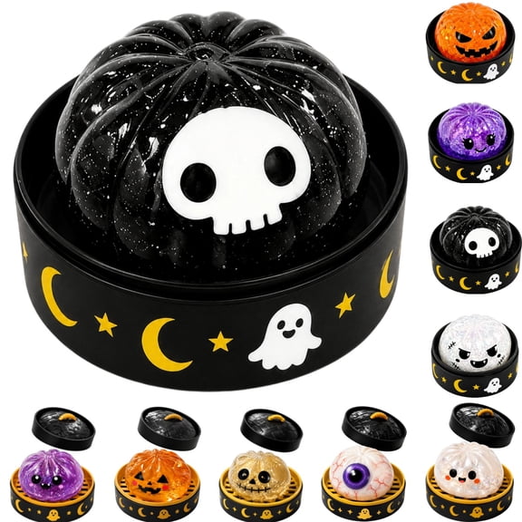 2026 New Halloween Spooky Ghost Dumpling, 3.35Inch Dumplings Squish with Steamer, Ideal Holiday & Birthday Gifts