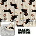 thumbnail image 4 of SCRAWLGOD Dachshund Paw Bone Print Beige Futon Covers Armless Futon Bed Cover Stretch Stay in Place Couch Furniture Protector Machine Washable Dustproof Sofa Bed Slipcover, 4 of 7