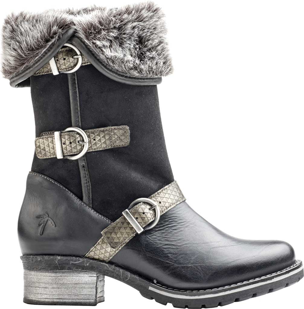 faux fur mid calf boots