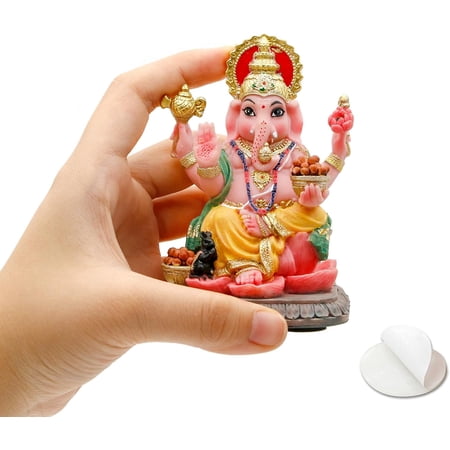 BangBangDa Ganesha for Car Dashboard Decor – 4.1 H Hindu God Lord Ganesh Idol Statue for Vehicle Decor Birthday Diwali Father’s Day for Indian People Home Altar Pooja Murti