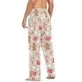 thumbnail image 4 of Men's Pajama Bottoms Gingerbread Man Lollipop Men's Cotton Pajama Pants Men's Loose Printed Pajama Pants Casual Pants with Pockets, 4 of 6