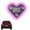 Pink*1, variant on 2026 Car Solar Heart LED Light, Solar Powered Wireless LED Triangle Heart Shape C-Pillar Ambient Neon Light, Valentine's Day Romantic Car Interior Decor Accessory