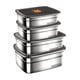 thumbnail image 1 of Contenedores De Cocina De Acero Inoxidable Con Tapas, 4 Piez Xtellar plateado, 1 of 4