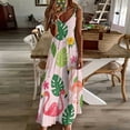thumbnail image 3 of Flamingo Pattern Design Sleeveless Dress Woman Fashion Long Dresses Women's Summer Suit Dress 2025, 3 of 7
