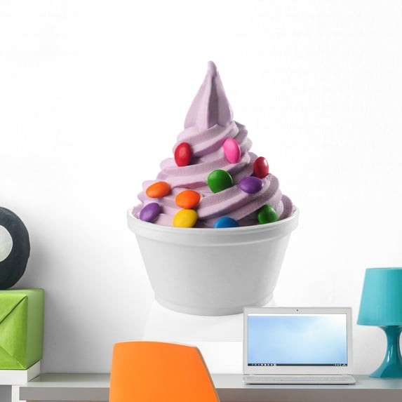 Frozen Yogurt Wall Mural by Wallmonkeys Peel and Stick Graphic (24 in H x 15 in W) WM89704