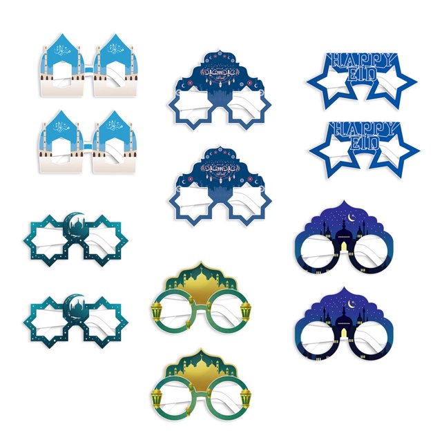 Gafas Disfraz Eid Mubarak 12pcs Sunnimix Accesorios de Eid Mubarak