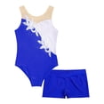 thumbnail image 3 of Xnihocha New Gymnastics Leotards for Girls Tumbling Dance Outfits Ballet Dance Unitard Biketard Royal Blue 12, 3 of 7