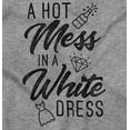thumbnail image 2 of Hot Mess White Dress Bachelorette Womens Plus Size Graphic Zipper Hoodie Brisco Brands 2X, 2 of 5