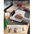 thumbnail image 4 of Ergonomic Wireless Keyboard & Mouse Combo - Rechargeable Type-C, Cushioned Wrist Rest, 7.28” Phone Holder, Silent Mouse, 2.4G Lag-Free for Windows/Mac,White, 4 of 9