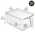 thumbnail image 4 of mDesign Kitchen Pantry Cabinet Refrigerator Storage Bin - 4 Pack, Large, Clear, 4 of 8