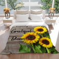 thumbnail image 5 of Farmhouse Sunflower Throw Blankets, Positive Quotes Thankful Grateful Soft Fleece Blanket Decorative for Home Sofa Couch Chair Living Bedroom, 30x40 Inches,, 5 of 9