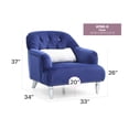thumbnail image 2 of Glory Furniture Jewel Velvet Chair in Blue, 2 of 6