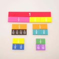 thumbnail image 4 of 9 Pcs Bandes de Fraction d'Enseignement Mathématique Démonstrateur de Problème Addition Soustraction Pièces pour Étudiant, 4 of 5