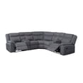 thumbnail image 3 of Aukfa Sectional Sofa Couch,109" Manual Recliner Sofa Chairs with Storage Console for Living Room,Gray, 3 of 10