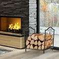 thumbnail image 3 of Costway 17" Firewood Rack Decorative Steel Firewood Storage Log Holder Indoor Outdoor, 3 of 10