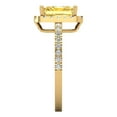 thumbnail image 3 of 1.86ct emerald cut yellow Zircon 18k yellow gold halo Bridal Wedding Engagement Promise Anniversary Ring for Women size 5.5, 3 of 7