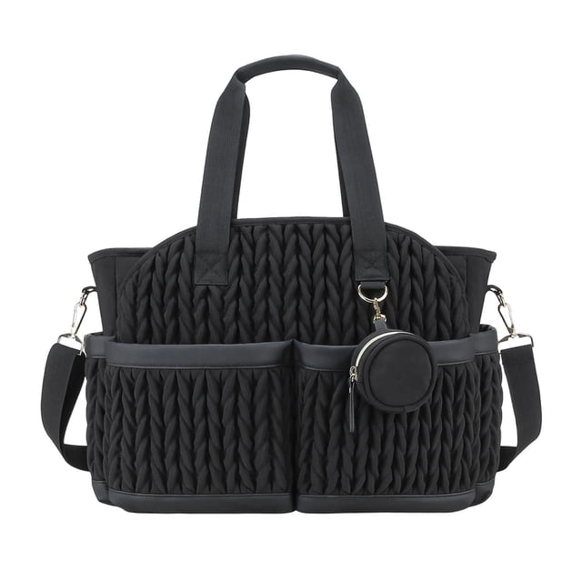 Lipstore Diaper Bag Tote Mummy Changing Bag Portable Mom Gift Multifunctional Essentials Black