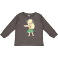 thumbnail image 3 of Inktastic Blonde Hula Girl Girls Long Sleeve Toddler T-Shirt, 3 of 5