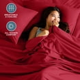 thumbnail image 3 of Bare Home Luxury Bed Sheet Set - Premium 1800 Collection - 6 Piece - Queen, Red, 3 of 9