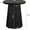 Black, variant on Rustic Farmhouse Round Pedestal Side Table, Octagonal Base, Water/Scratch-Resistant Wood Grain for Living Room/Bedroom